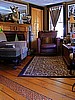 Painted floorboard ties in the animal prints